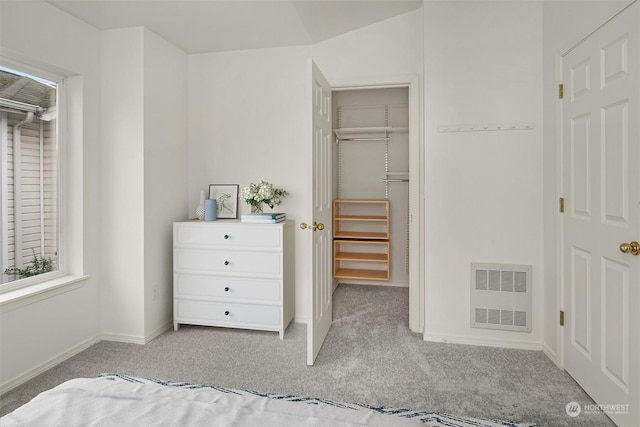 carpeted bedroom featuring a closet