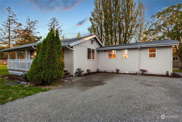 view of front of home with a porch