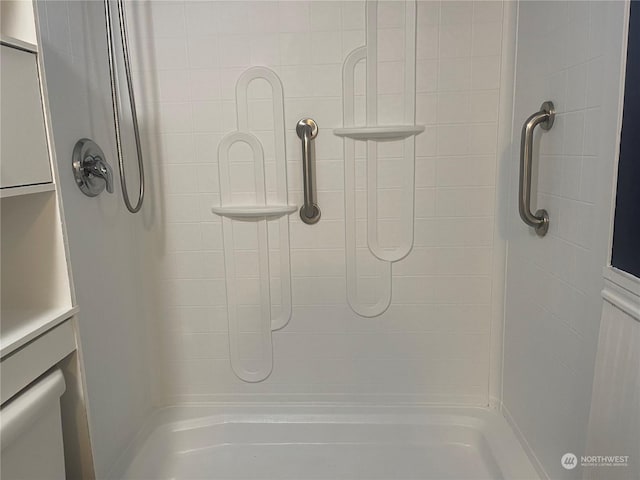 bathroom with walk in shower