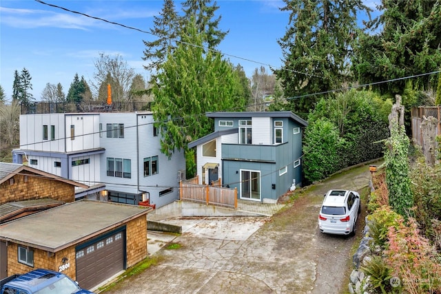 view of front of house featuring a garage