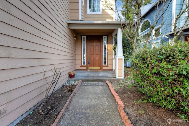 view of doorway to property