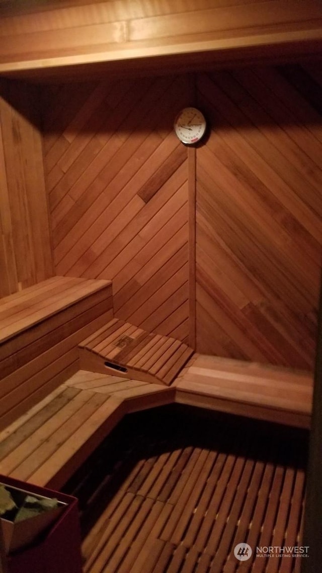 view of sauna