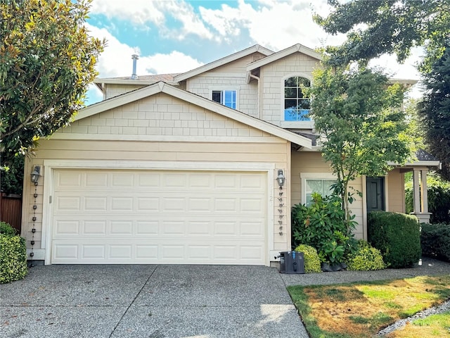 view of front of home featuring a garage