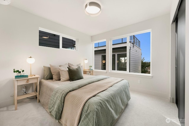 view of carpeted bedroom