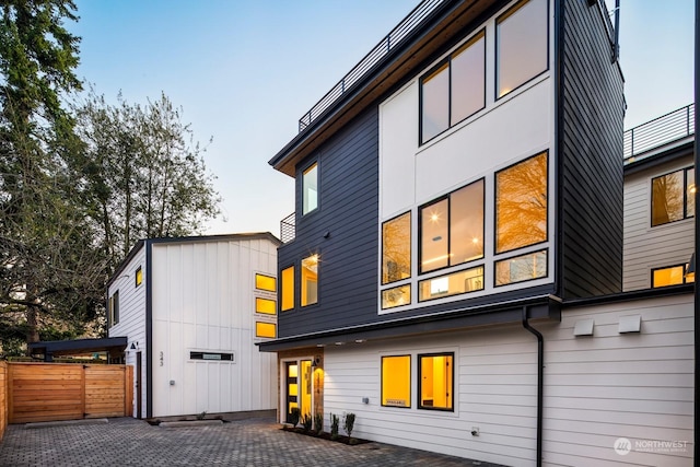 rear view of property with a patio