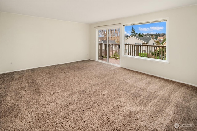 view of carpeted empty room