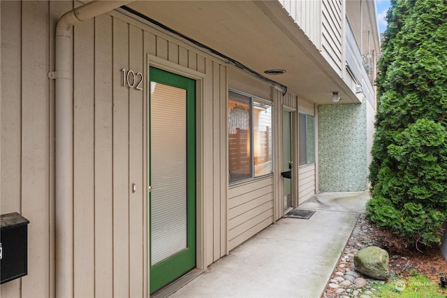 view of doorway to property