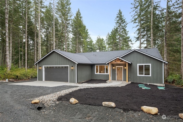 view of front of home featuring a garage