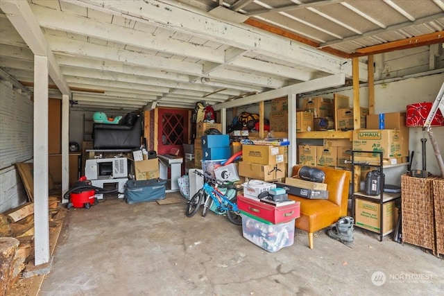 view of storage room