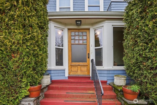 view of doorway to property