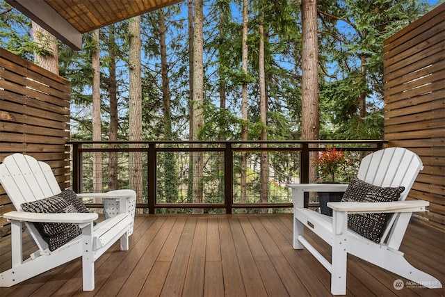 view of wooden deck