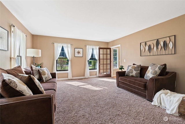 view of carpeted living room