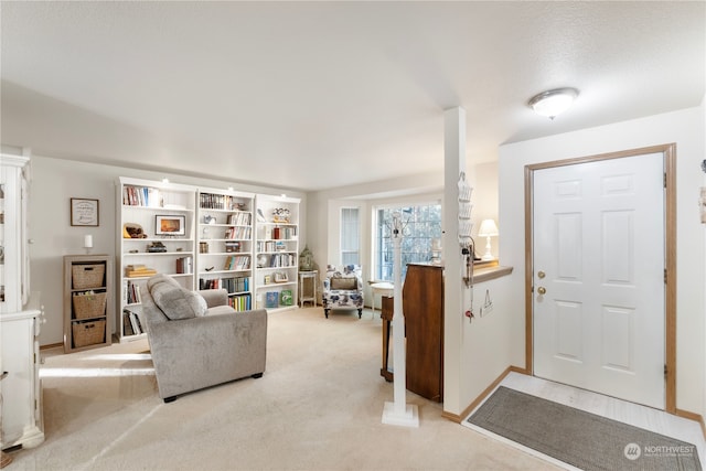 view of carpeted entryway