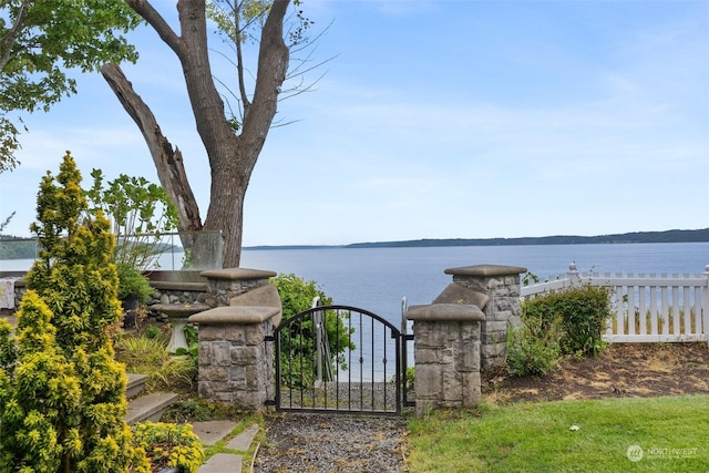 view of water feature