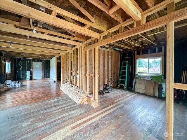 misc room featuring wood-type flooring