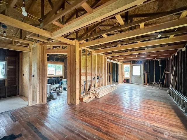 misc room with hardwood / wood-style floors