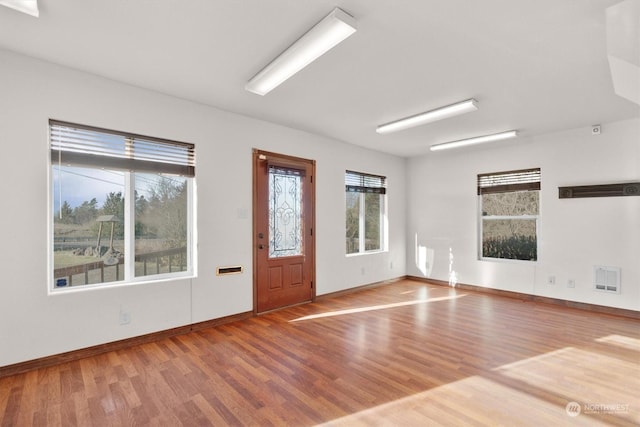 foyer entrance featuring hardwood / wood-style flooring