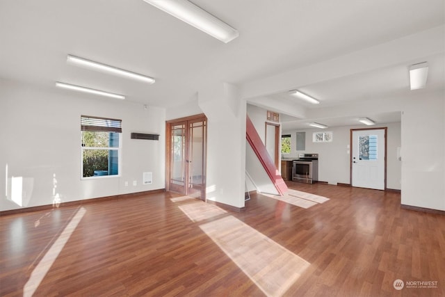 interior space featuring wood-type flooring