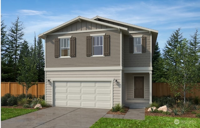 front facade featuring a garage