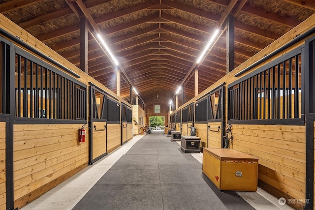 view of horse barn