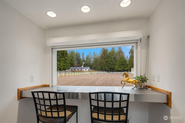 view of dining area