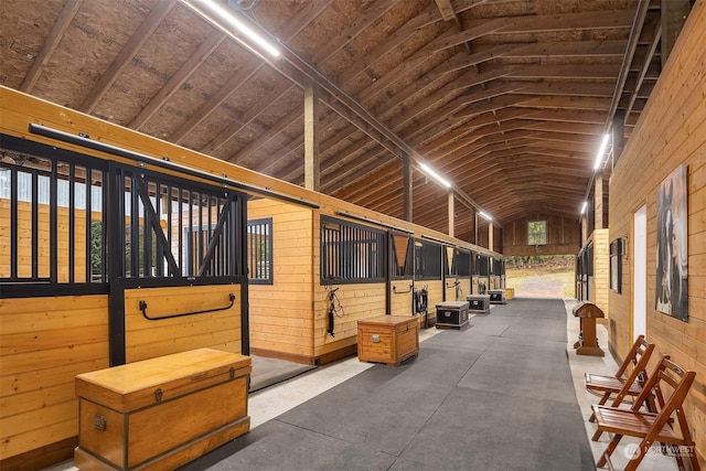 view of horse barn