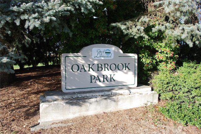 view of community sign