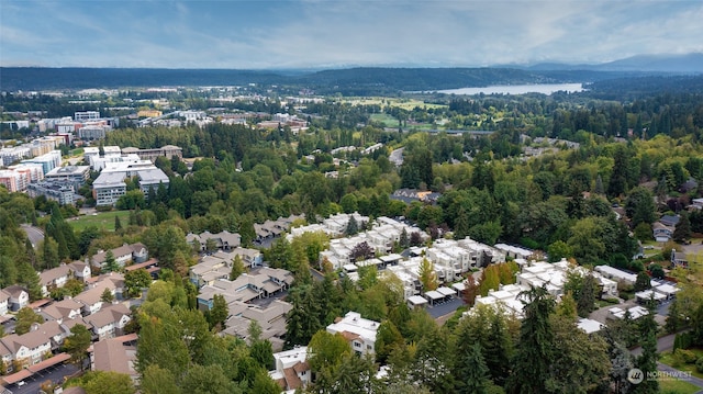 bird's eye view featuring a mountain view