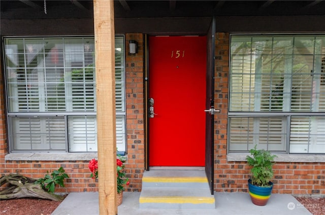 view of doorway to property