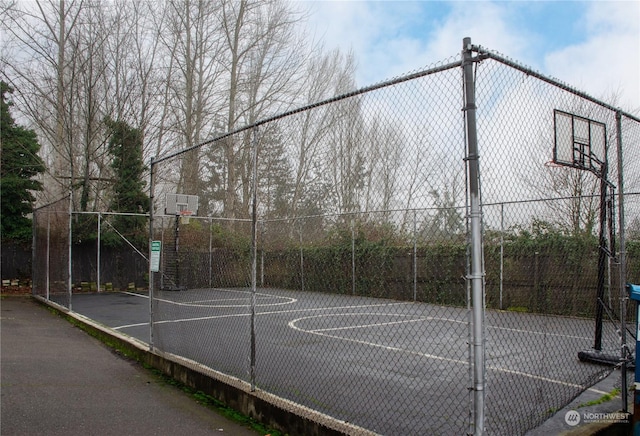 view of sport court