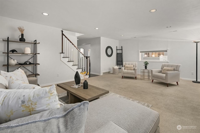 view of carpeted living room