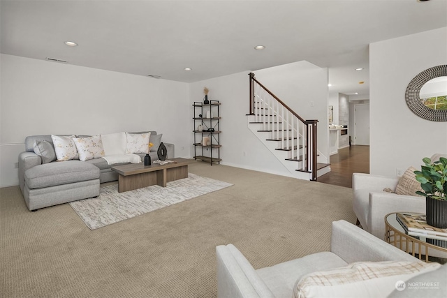 view of carpeted living room