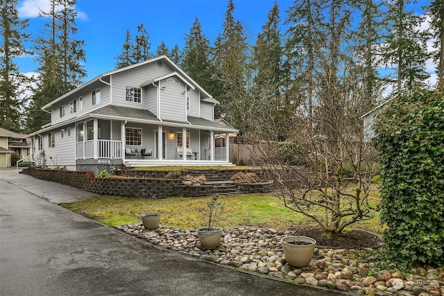 view of front of house with covered porch