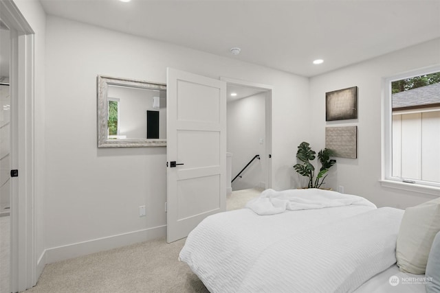 view of carpeted bedroom