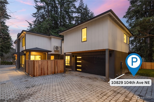 view of front of home featuring a garage