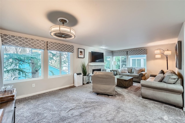 view of carpeted living room