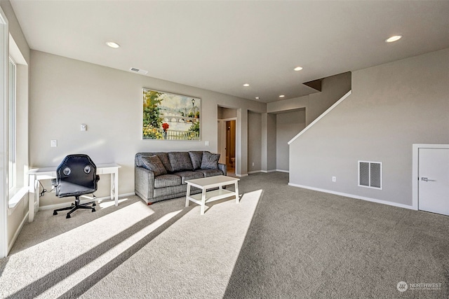 view of carpeted living room