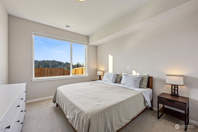 view of carpeted bedroom