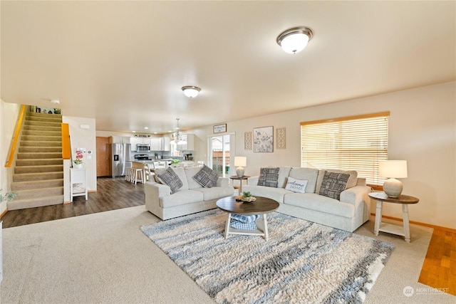 view of carpeted living room