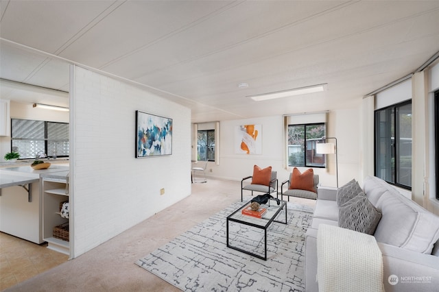 view of carpeted living room