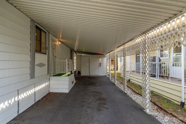 view of patio / terrace with a carport