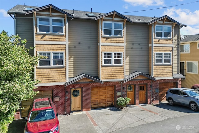 view of property featuring a garage