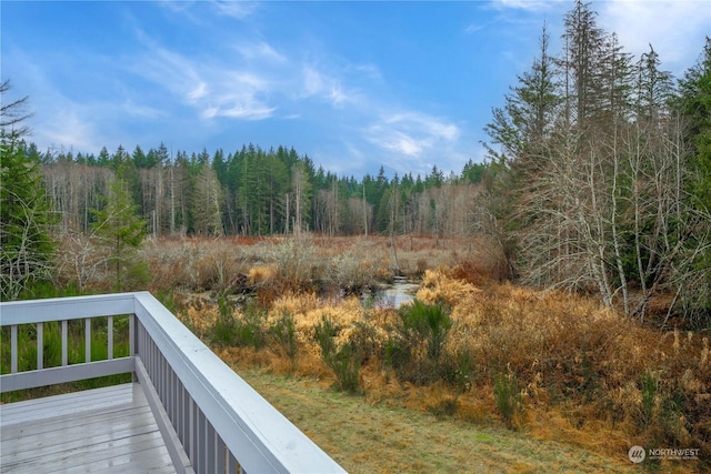 view of wooden deck