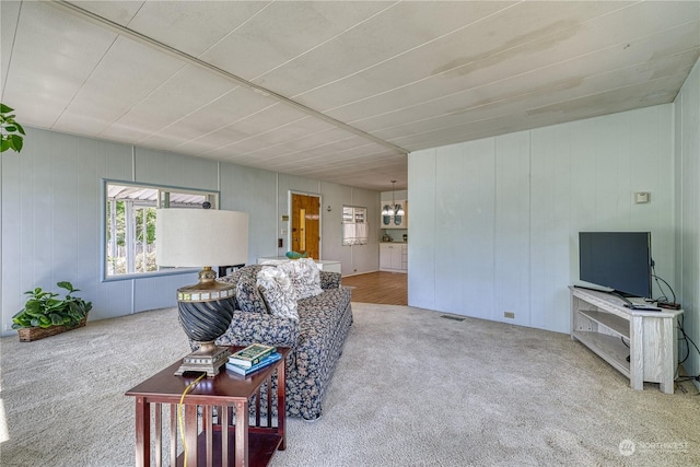 view of carpeted living room