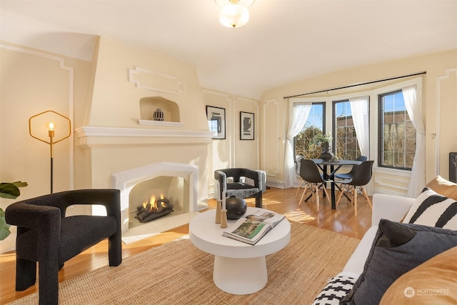 living room featuring hardwood / wood-style flooring