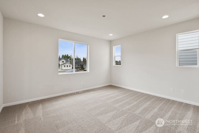 view of carpeted empty room