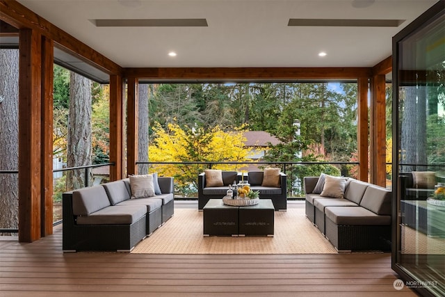 view of sunroom / solarium