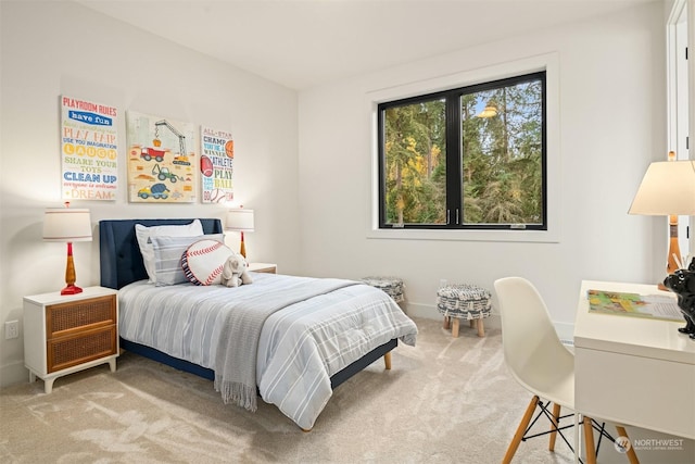 view of carpeted bedroom