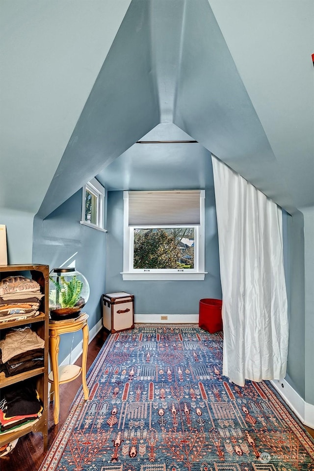 bonus room with lofted ceiling