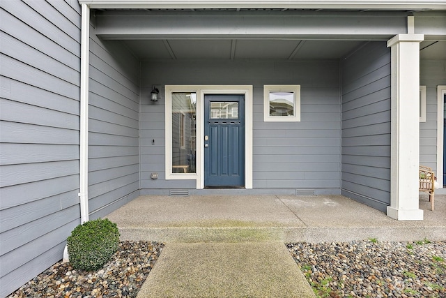 view of doorway to property